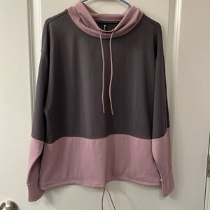 Athleta Colorblock Cowl Pullover Sz Small (oversized see measurements) EUC